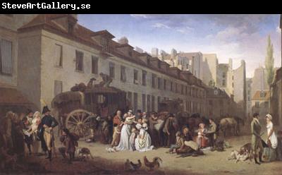 Louis Leopold  Boilly THe Arrival of a Coach (mk05)